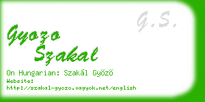 gyozo szakal business card