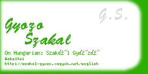 gyozo szakal business card